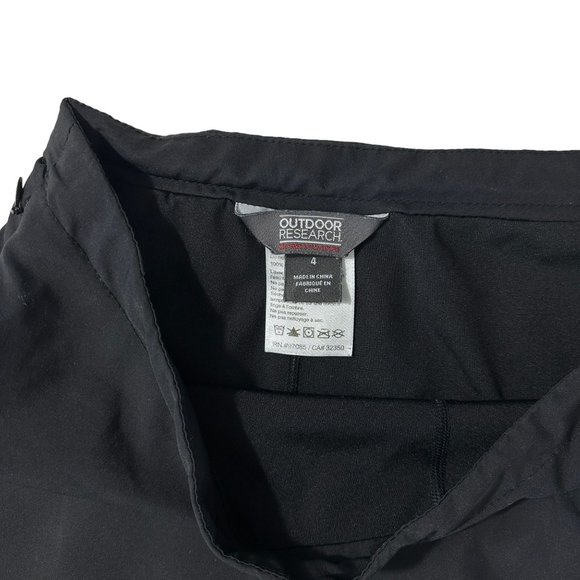 Ourdoor Research 4 Black A-Line Mid Rise Drawstring Zip Pocket Athletic Skort - Picture 5 of 10